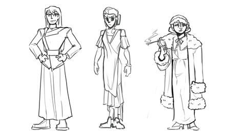 Family designs: Mother, Aunt, Youngest Aunt.